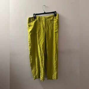 Wide leg green pants